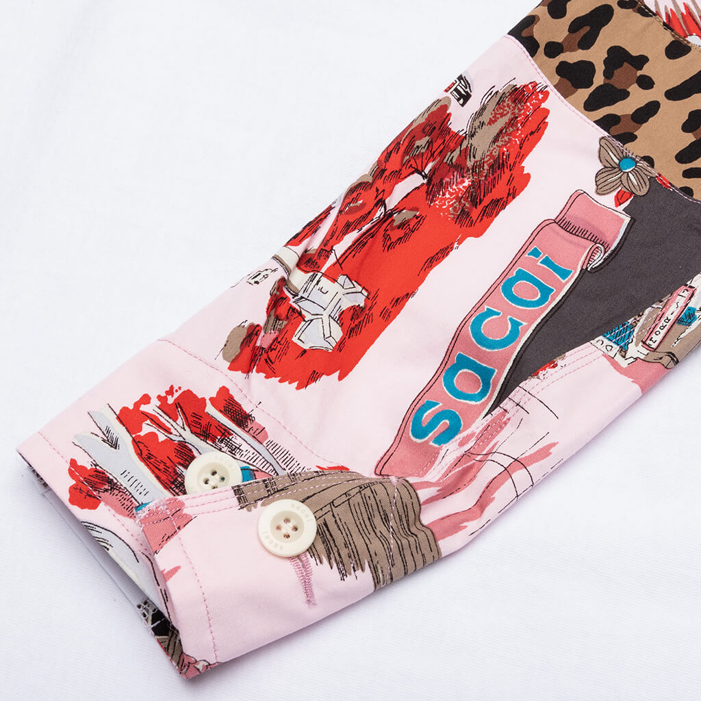 Archive Print Mix L/S T-Shirt - White