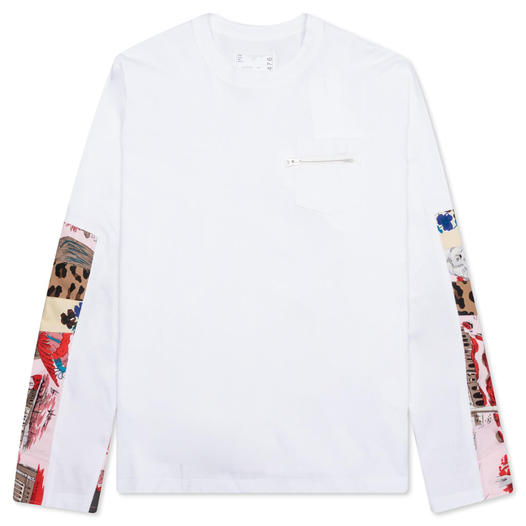 Archive Print Mix L/S T-Shirt - White