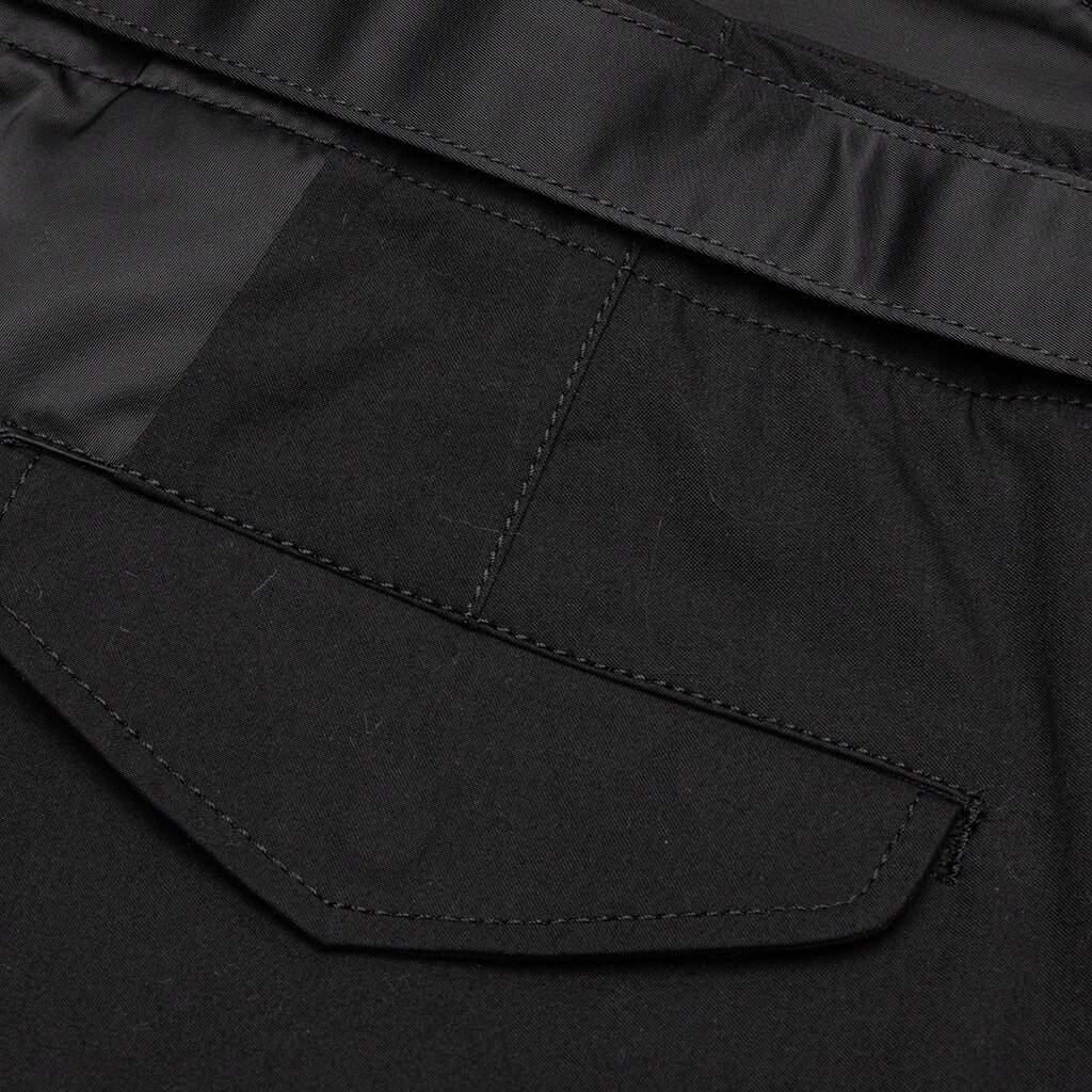 Cotton Nylon Oxford Short - Black