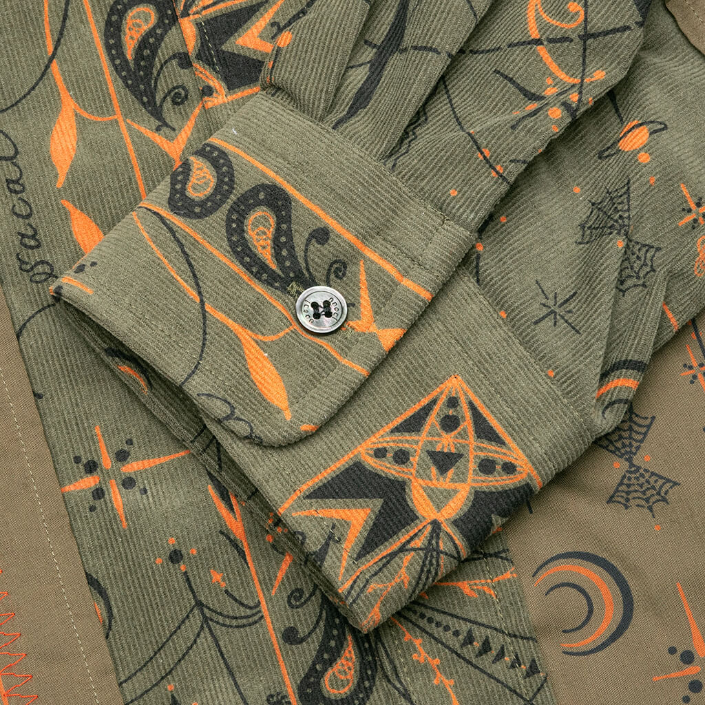 Sacai x Dr. Woo L/S Bandana Print Shirt - Khaki