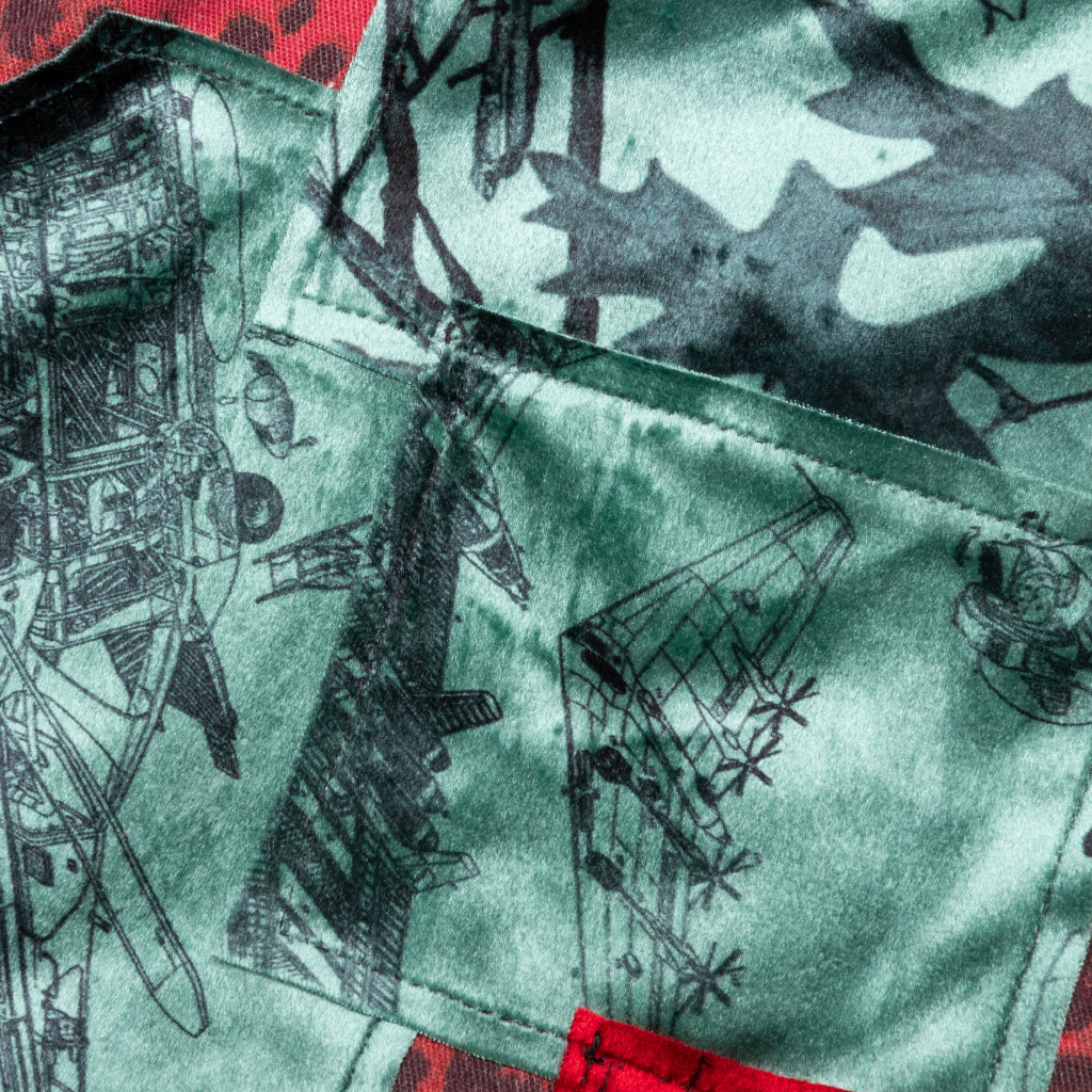 Patchwork Hiker Pants - Cherry