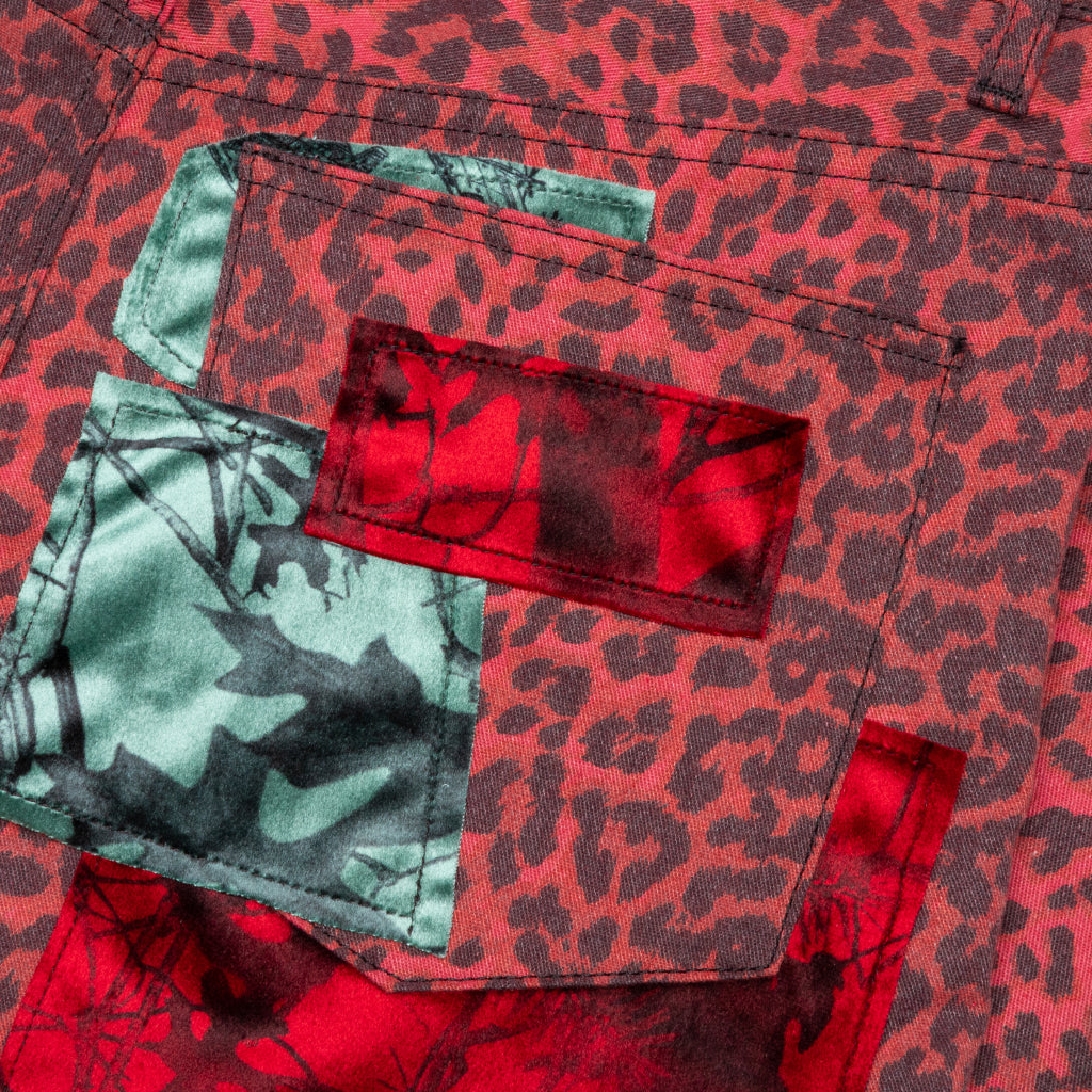 Patchwork Hiker Pants - Cherry