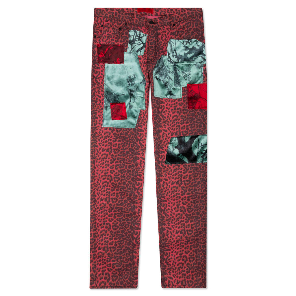 Patchwork Hiker Pants - Cherry