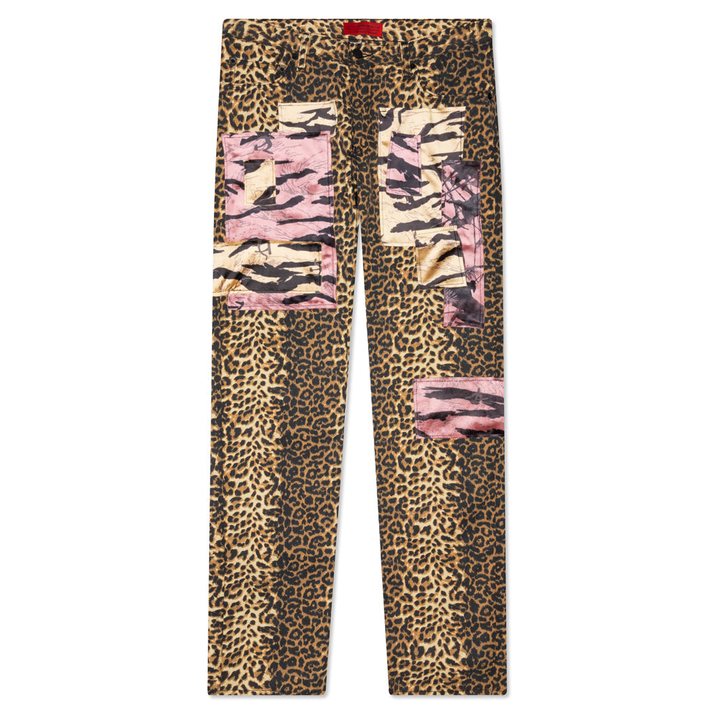Patchwork Hiker Pants - Leopard