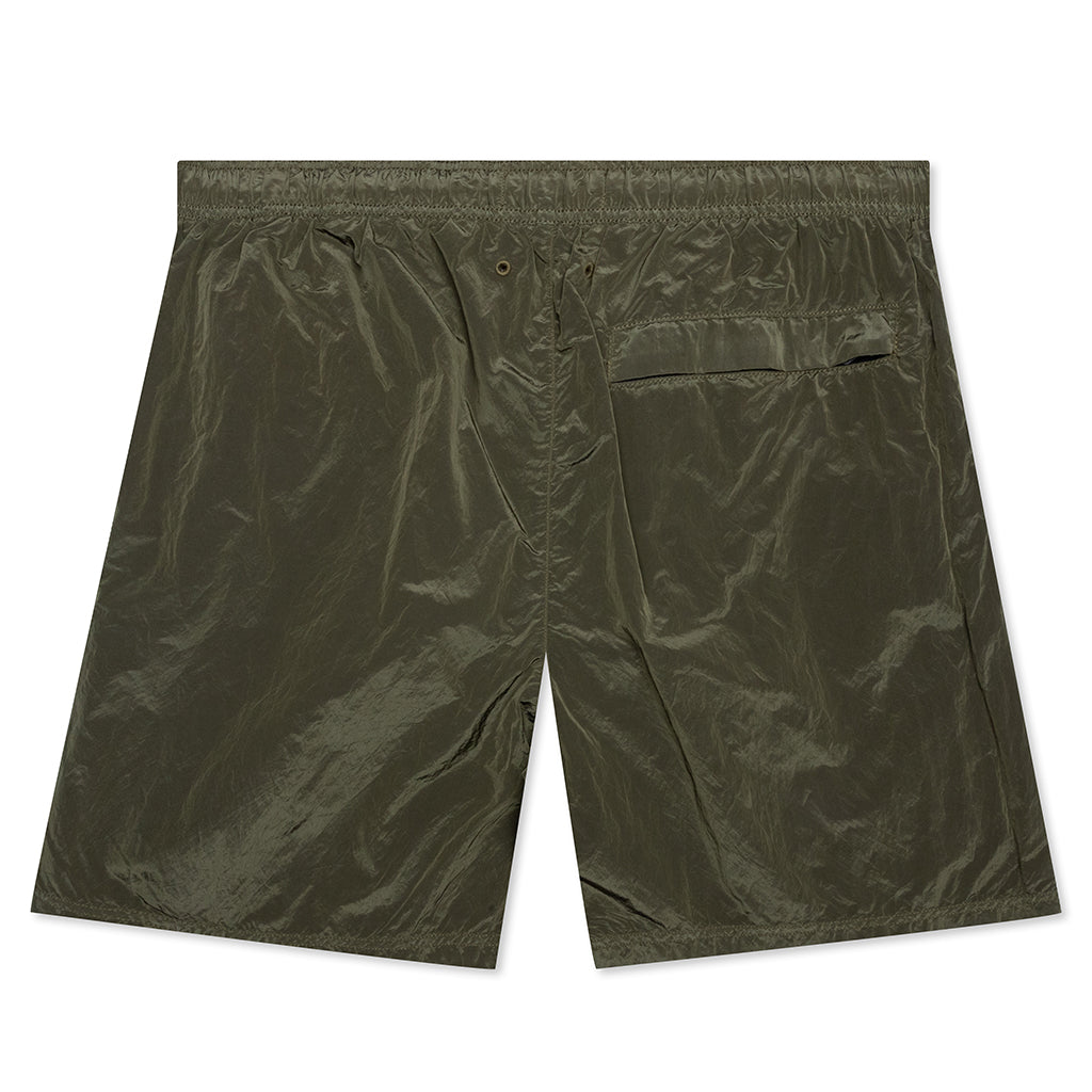 Nylon Metal Swim Trunks B0943 - Olive