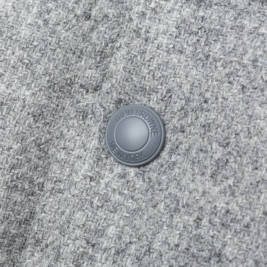 Downfilled Snap Front Vest - Light Grey