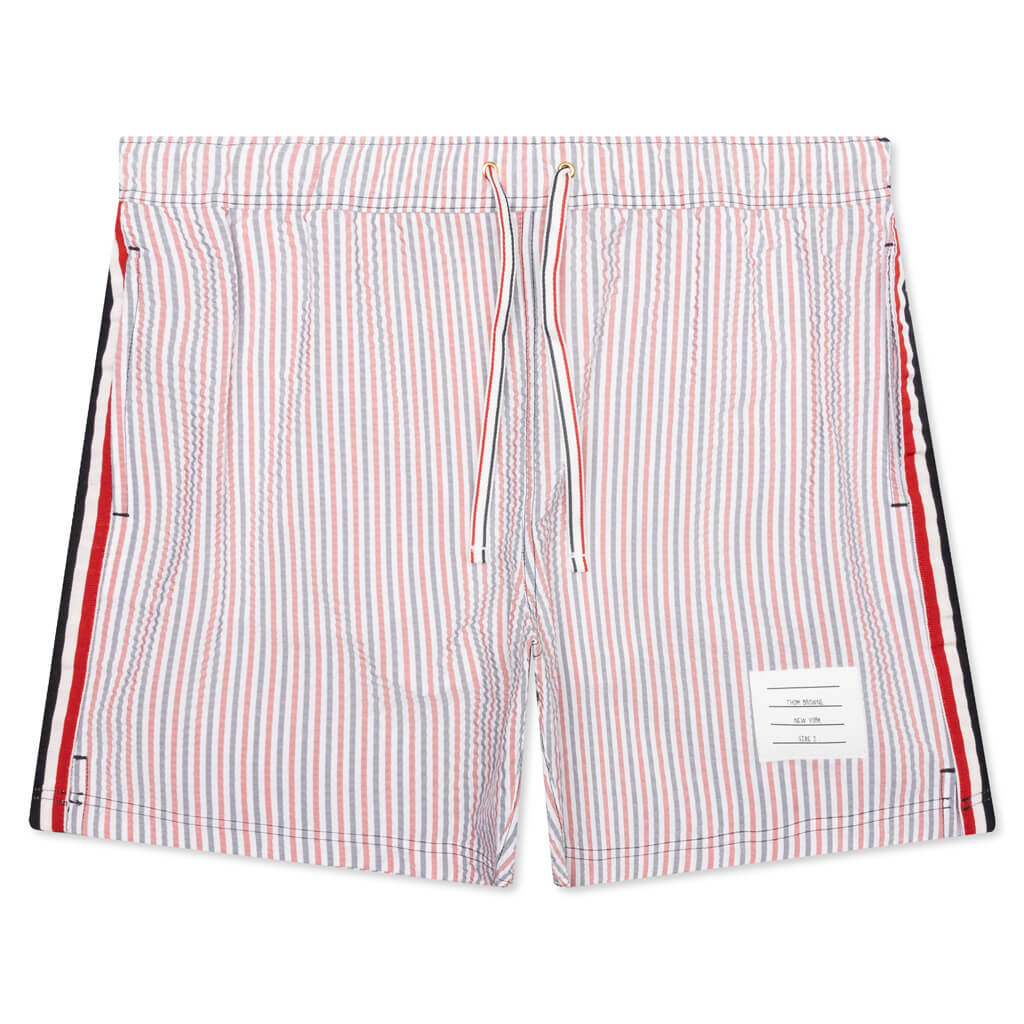 Drawcord Waist Swim Short - Red/White/Blue