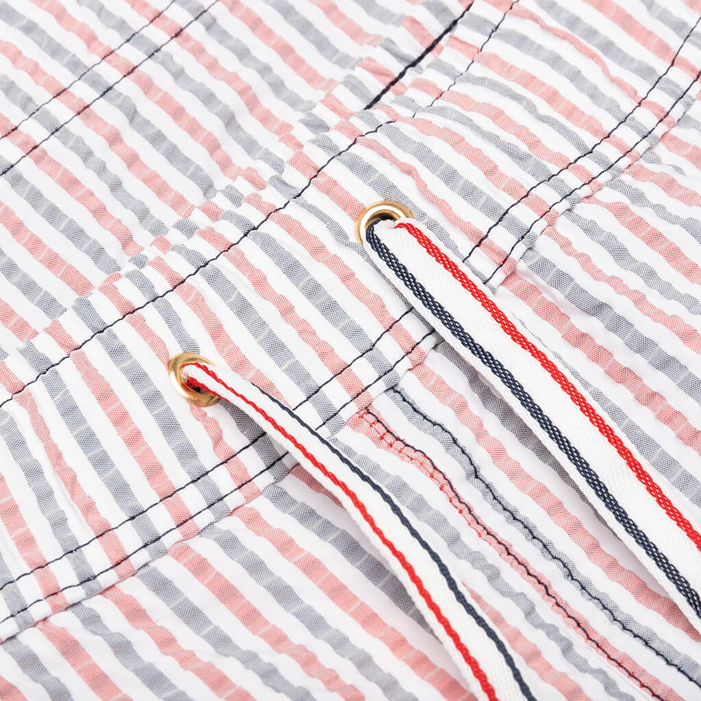 Drawcord Waist Swim Short - Red/White/Blue