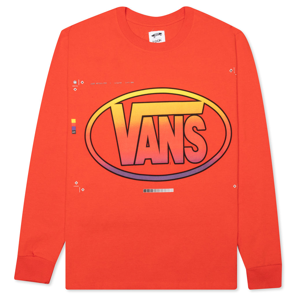 Vans Vault x LQQK L/S Tee - Bright Orange