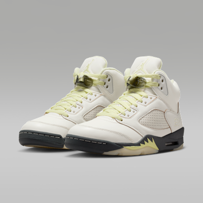 Air Jordan 5 Retro Luminous Green and Sail