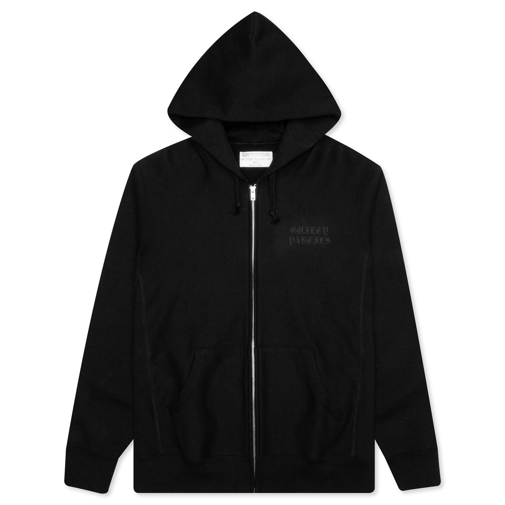 Heavyweight Full Zip Hoodie Type-1 - Black