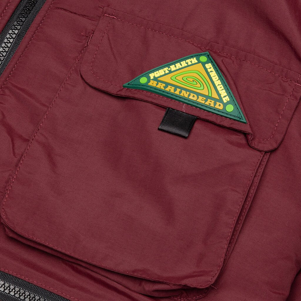 Post Earth Syndrome Fishing Fleece - Burgundy
