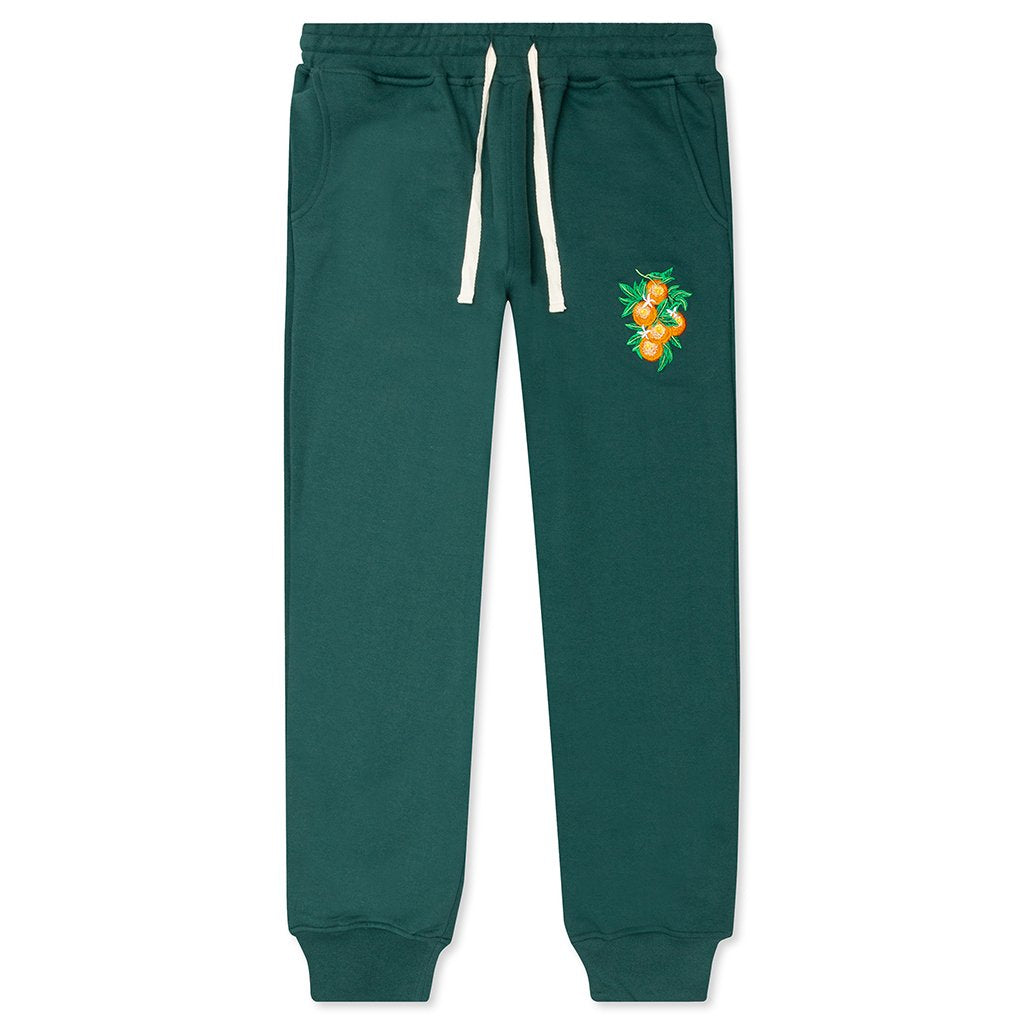 La Fleur D'Oranger Embroidered Pant - Green