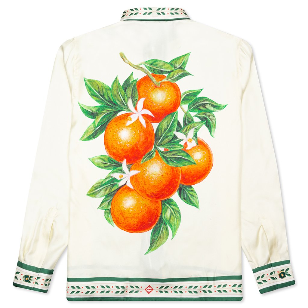 Printed L/S Silk Shirt - La Fleur De L'Oranger