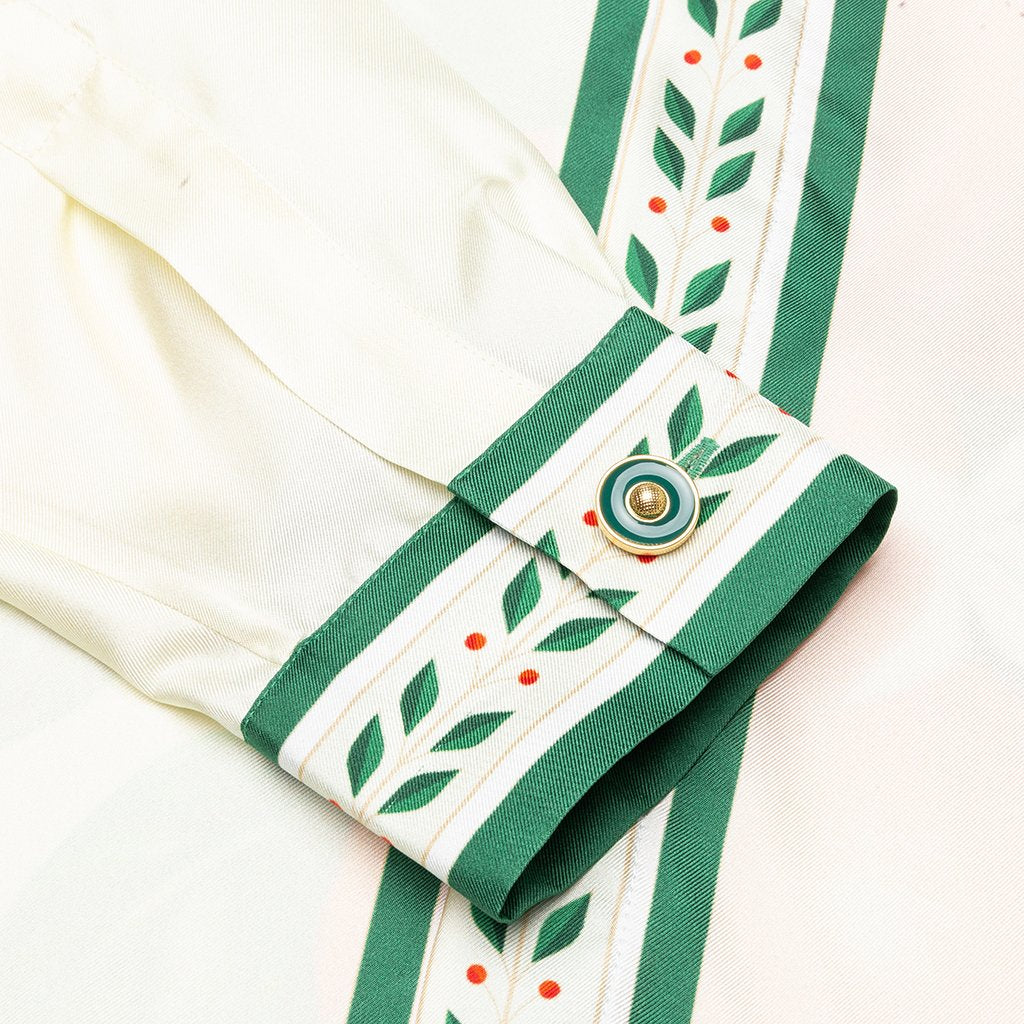 Printed L/S Silk Shirt - La Fleur De L'Oranger