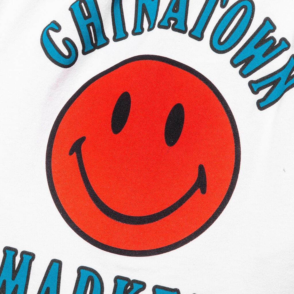 Chinatown Smiley Multi Sweatshorts - White