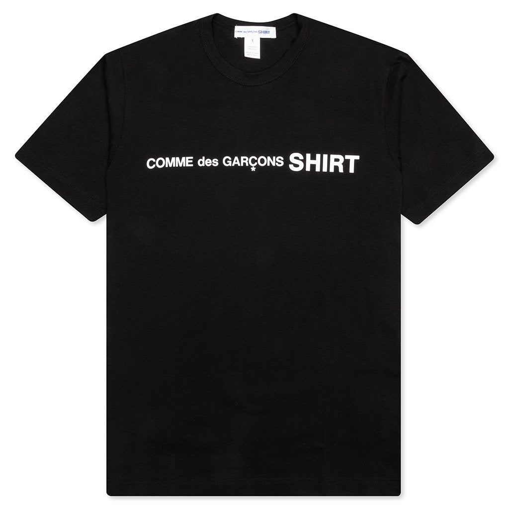 Comme Des Garcons SHIRT Front Logo S/S Tee - Black