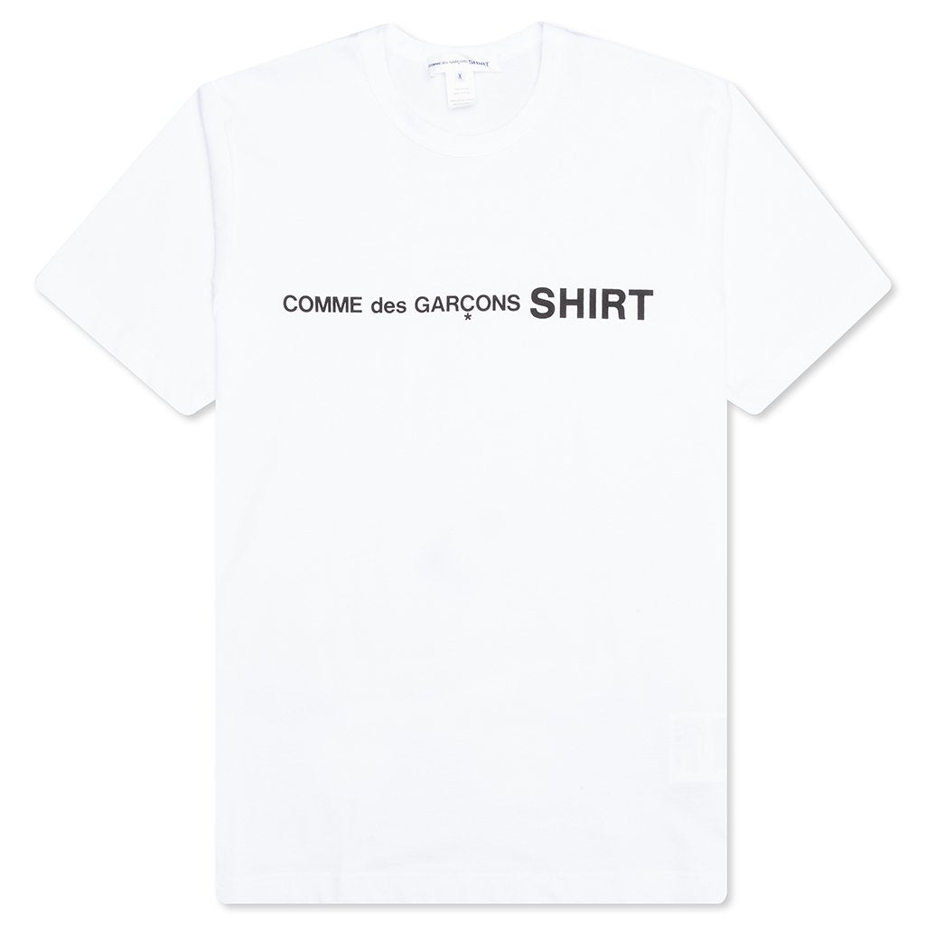 Comme Des Garcons SHIRT Front Logo S/S Tee - White