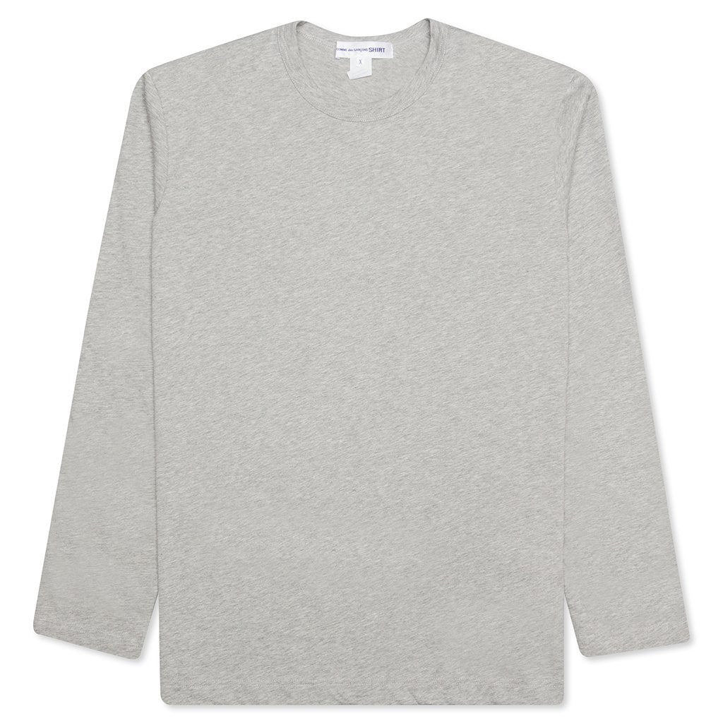 Comme Des Garcons SHIRT Rear Logo L/S Tee - Grey