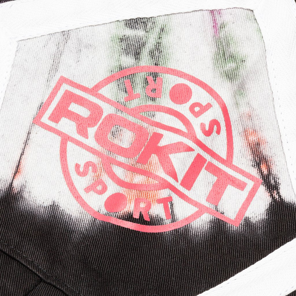 Floral Tie Dye Short - Black