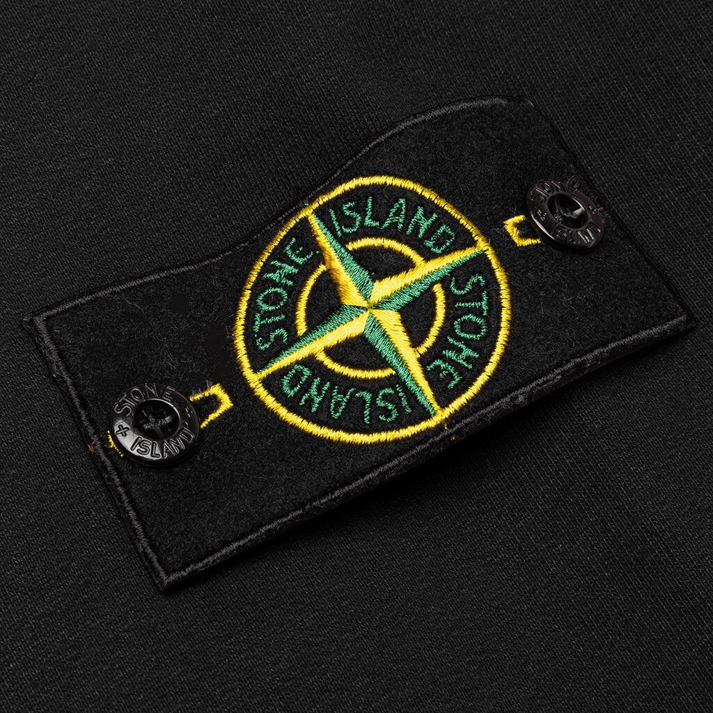 Cotton Hooded Sweatshirt - Black