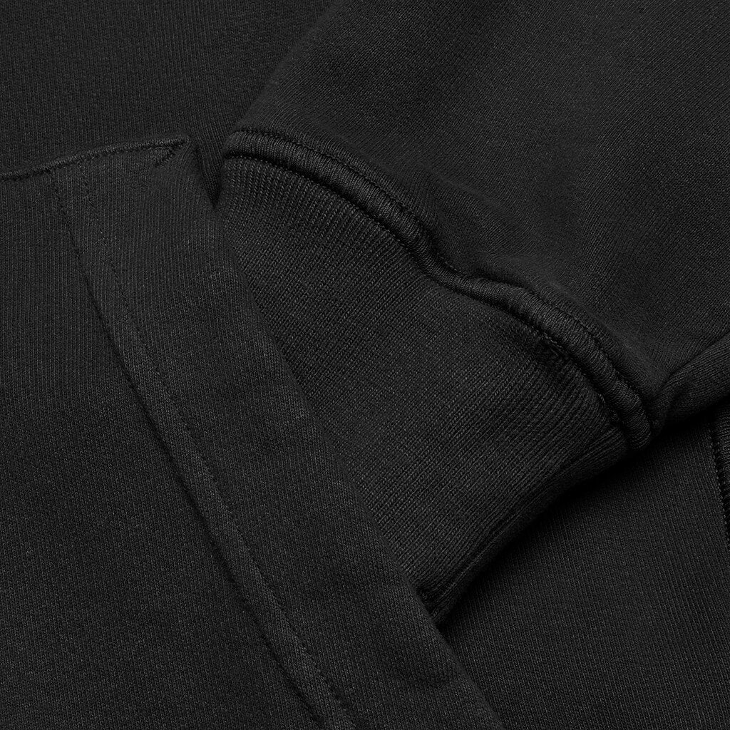 Cotton Hooded Sweatshirt - Black