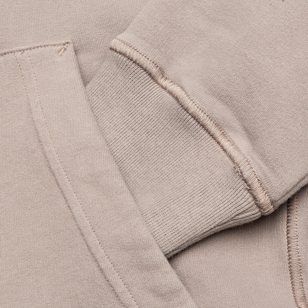 Cotton Hooded Sweatshirt - Mud