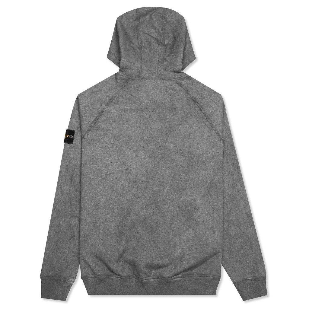 Dust Color Treatment Hoodie - Black Melange